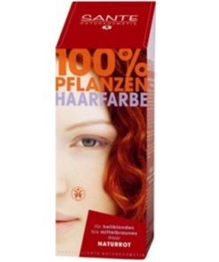 Prášková farba na vlasy Červená - prírodná farba na vlasy, ktorá vlasy neničí, ale vyživuje, farbí a chráni. Vytvára ochranný film na vlasoch, dodáva