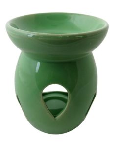 Aromalampa veľká zelená keramická s extra hlbokou miskou, je vhodná ako darček pre ženu i muža. Elegantný moderný bytový doplnokvv