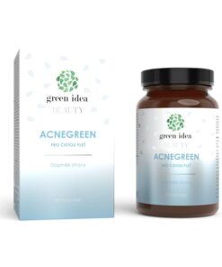 Acnegreen tobolky napomáha znižovať produkciu kožného mazu, podporuje ochranu buniek, pomáha čistiť krv, detoxikácía, hojenie pleti.